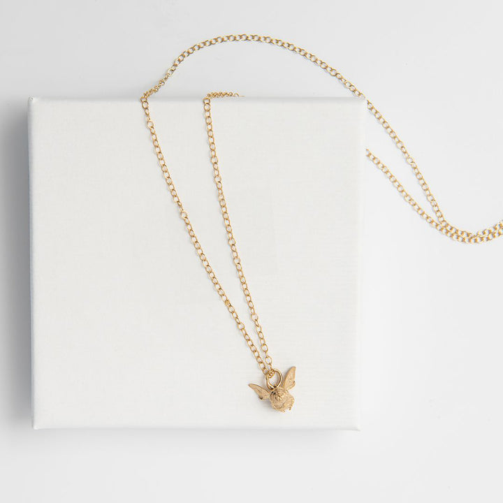 18ct Gold Vermeil Bee in Flight Necklace