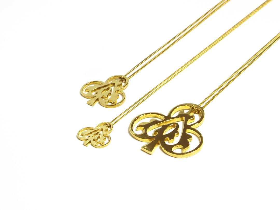 18ct Gold Vermeil Ace of Clubs Necklace