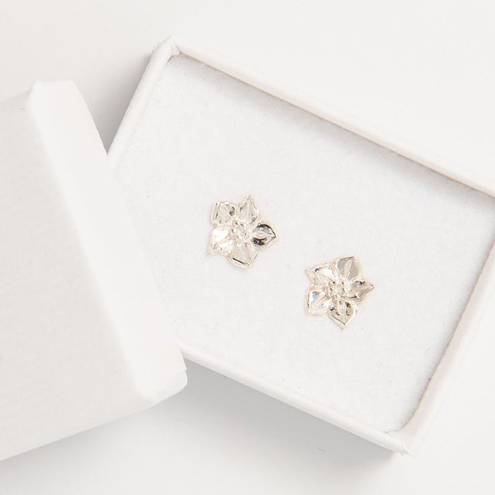 Sterling Silver Forget Me Not Stud Earrings