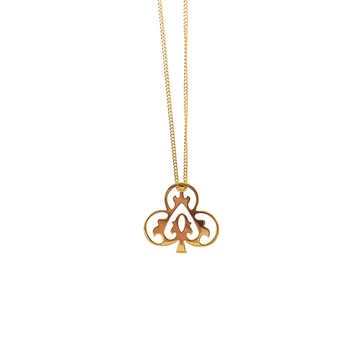 Gold Ace of Clubs Necklace