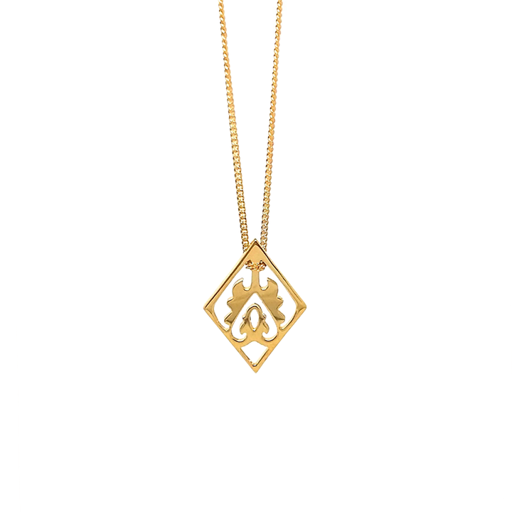 18ct Gold Vermeil Ace of Diamonds Necklace