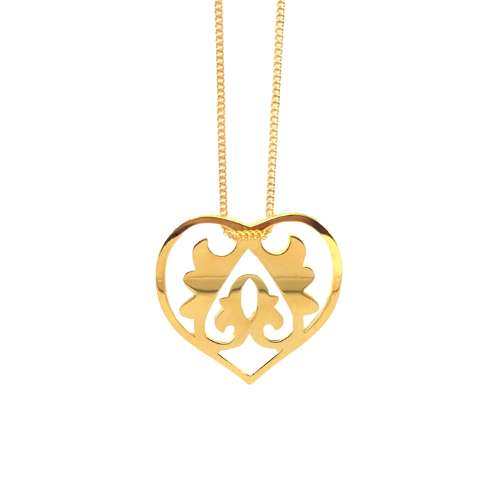 Gold Vermeil Ace of Hearts Necklace – Small Pendant