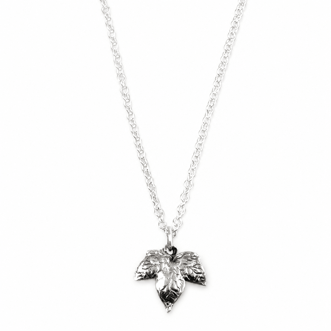 Oxidised Sterling Silver Ivy Leaf Necklace by Blackbird Jewellery | Handmade jewellery
