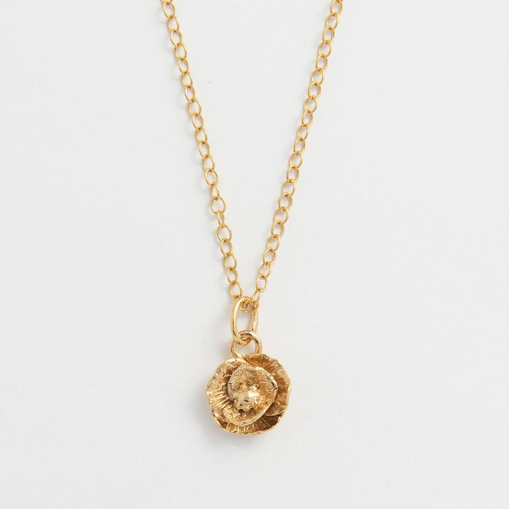 18ct Gold Vermeil Poppy Flower Necklace