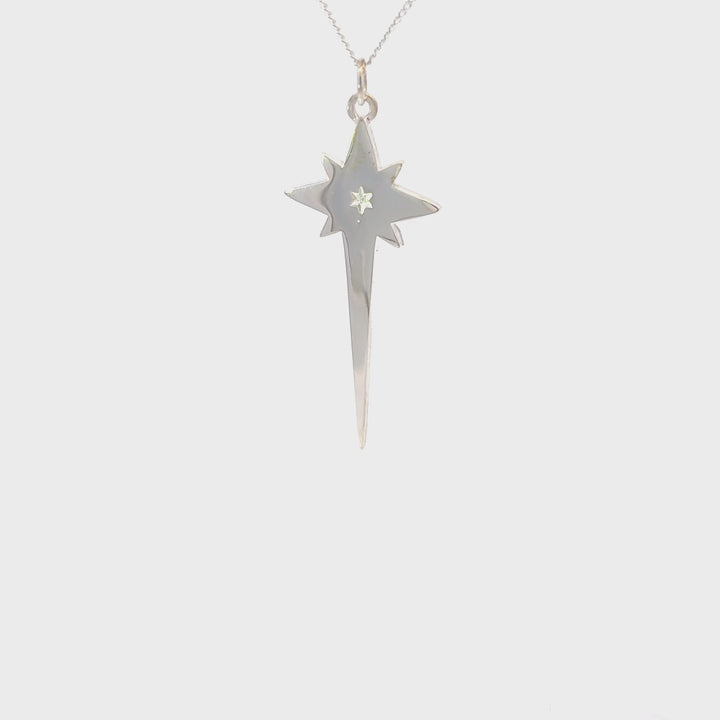 Sterling Silver North Star Necklace