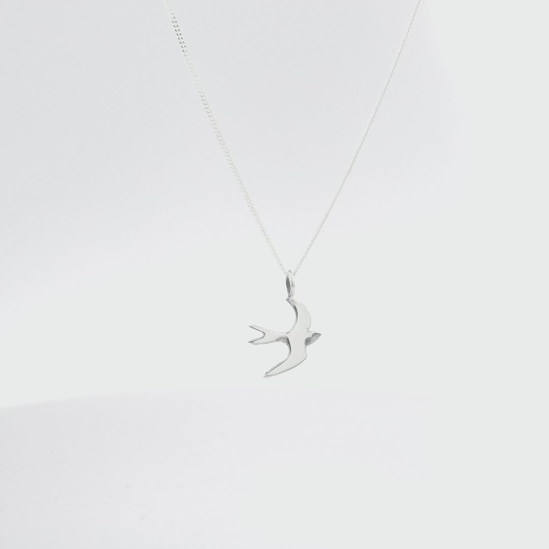 Sterling Silver Swallow Necklace