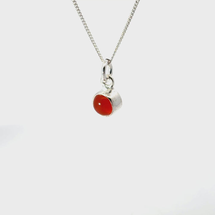 Blackbird Jewellery Sterling Silver Carnelian Necklace turnaround video