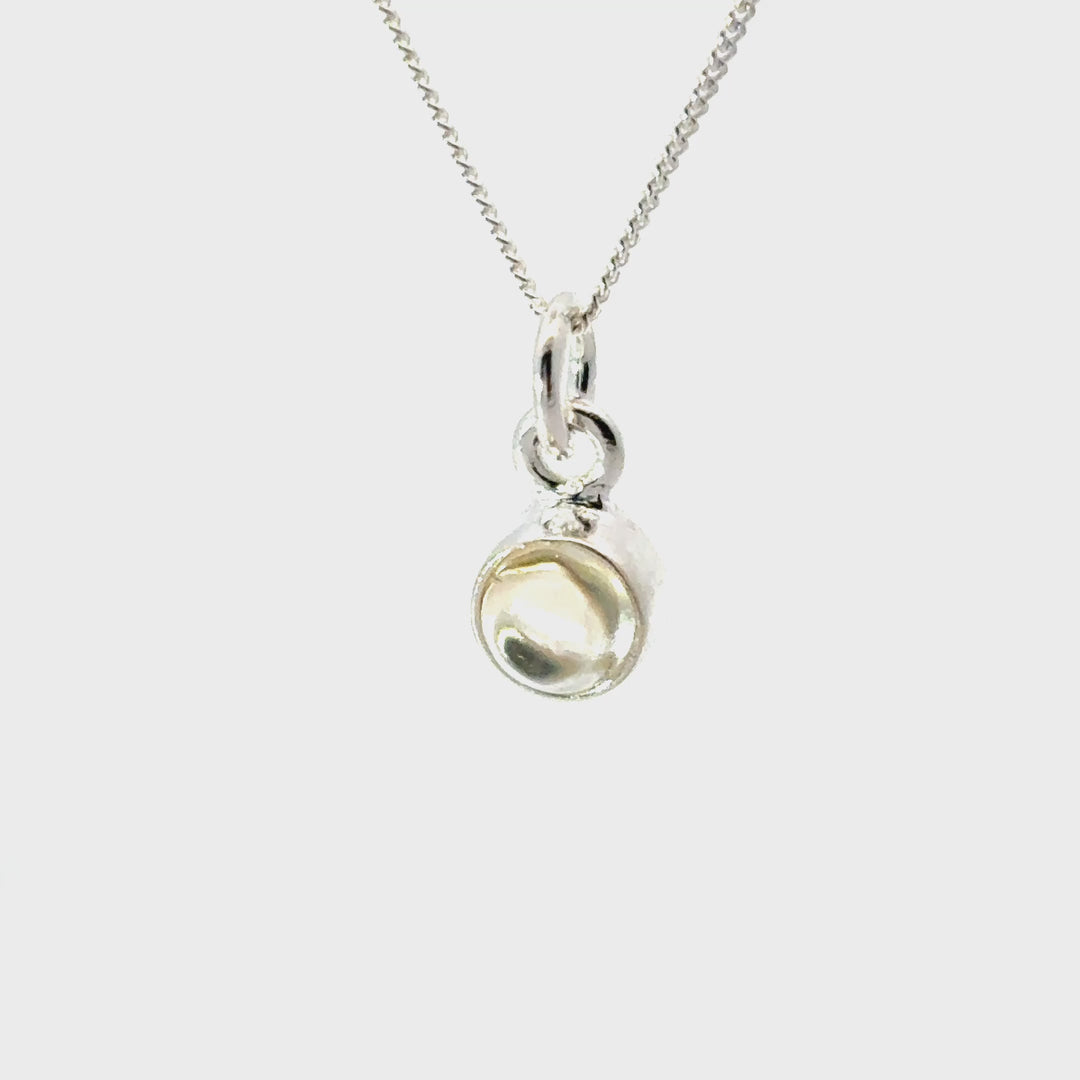 Blackbird Jewellery Sterling Silver Citrine Necklace with November birthstone turnaround