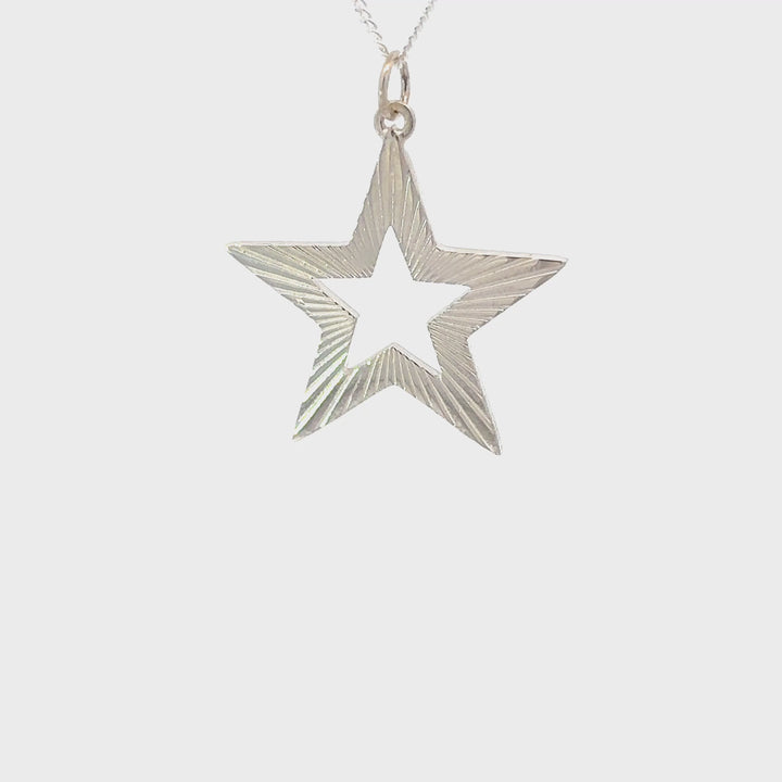 Sterling Silver Supernova Star Necklace