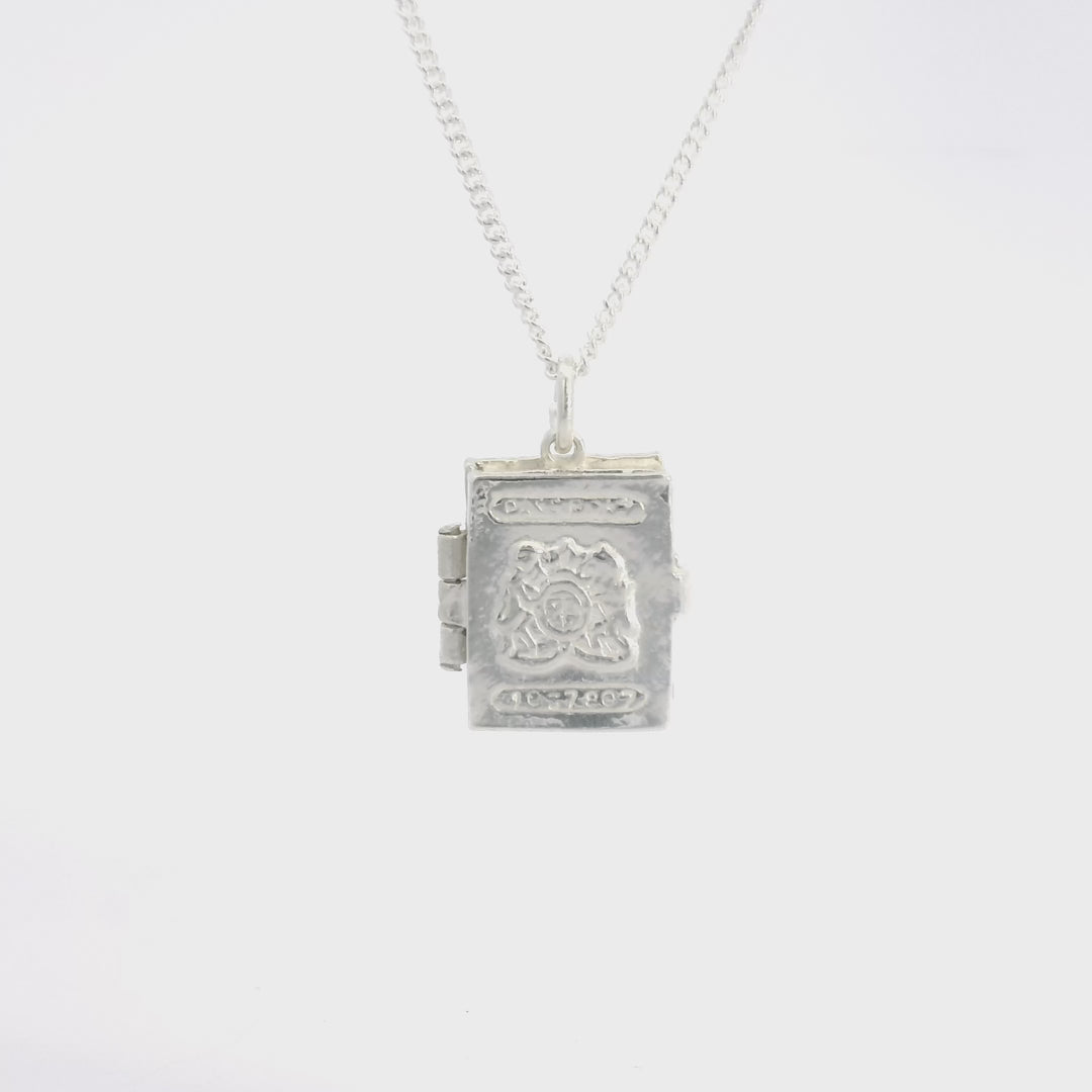 Sterling Silver Passport Locket Necklace