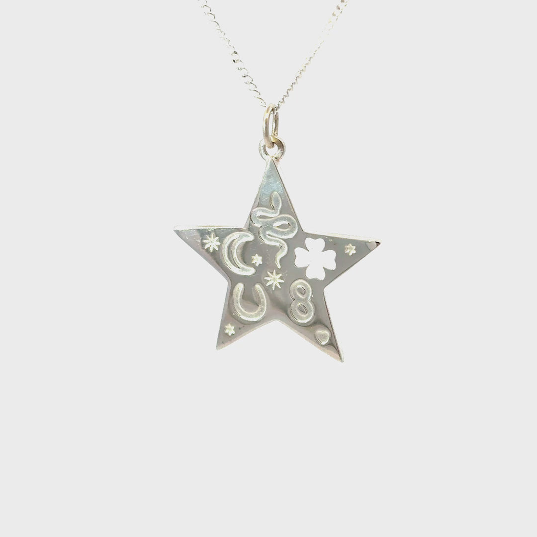Sterling Silver Lucky Star Necklace