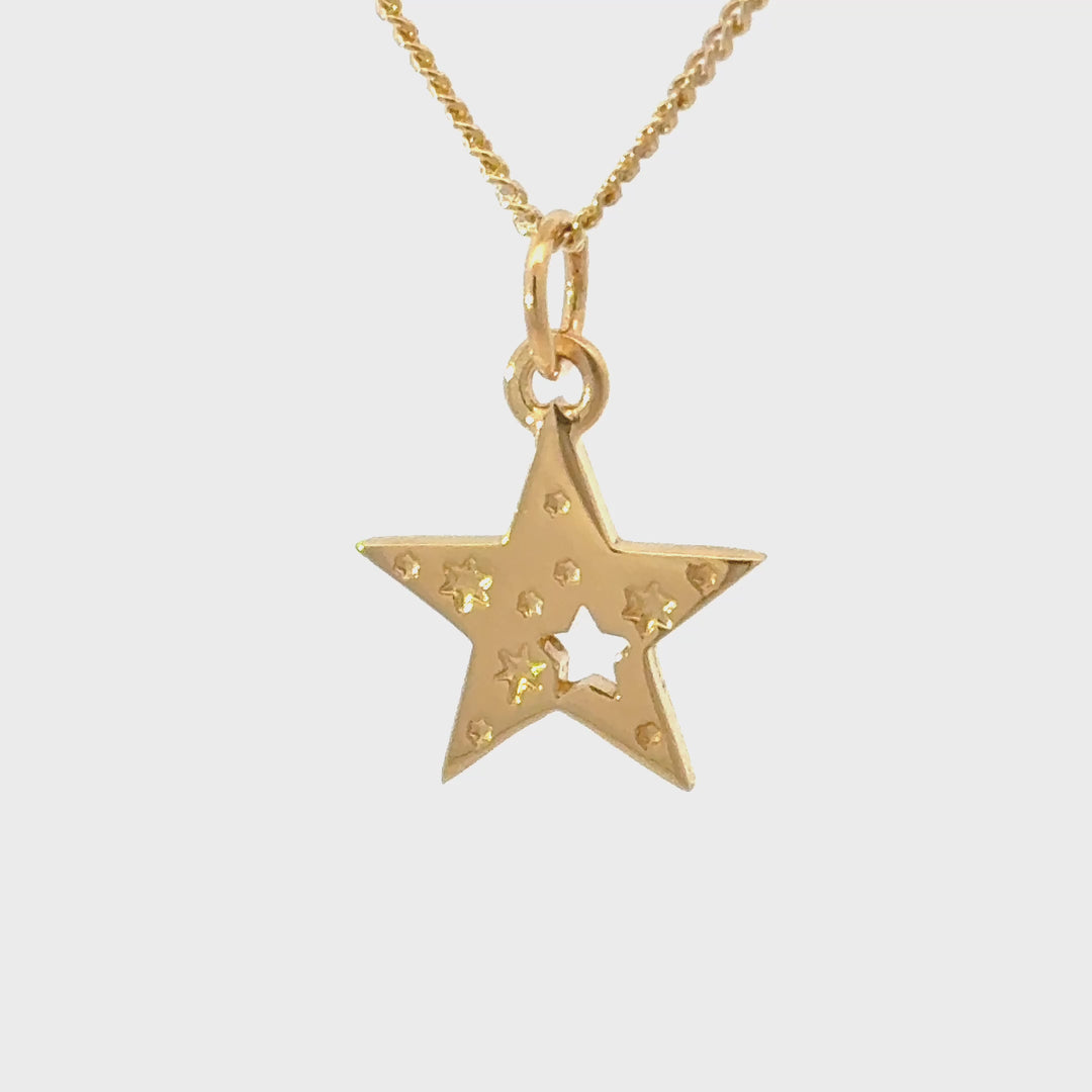 18ct Gold Vermeil Small Sparkle Star Necklace