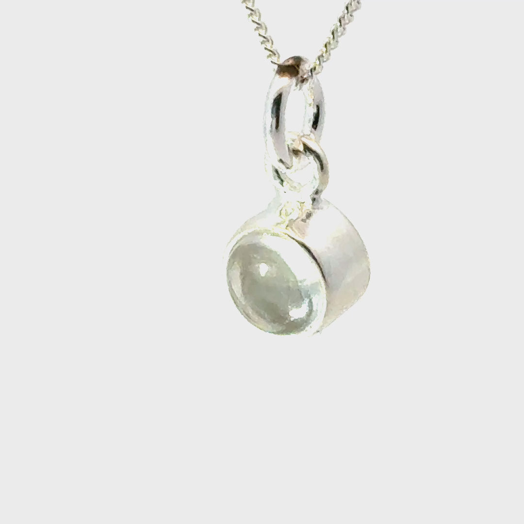 Blackbird Jewellery Sterling Silver Crystal Necklace with April birthstone turnaround