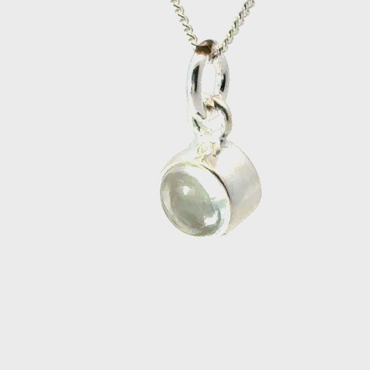 Blackbird Jewellery Sterling Silver Crystal Necklace with April birthstone turnaround
