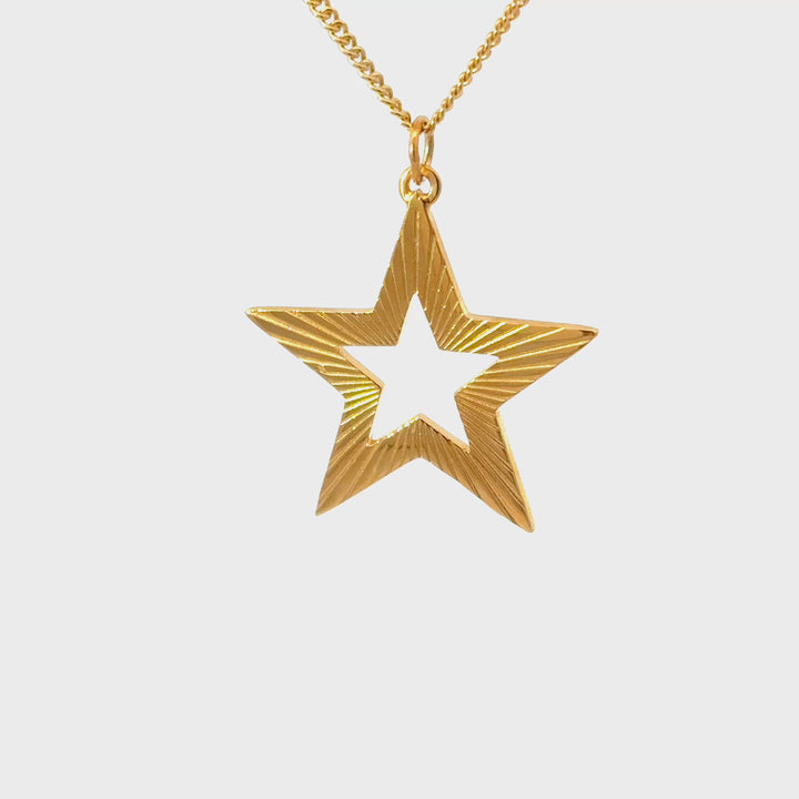 18ct Gold Vermeil Supernova Star Necklace