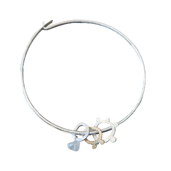 We Are One Light Sterling Silver Bangle