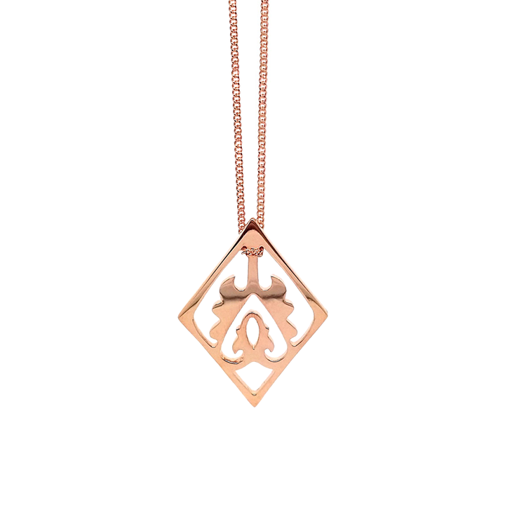 18ct Rose Gold Vermeil Ace of Diamonds Necklace