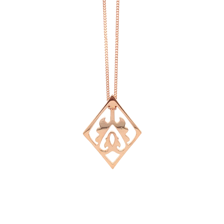 18ct Rose Gold Vermeil Ace of Diamonds Necklace