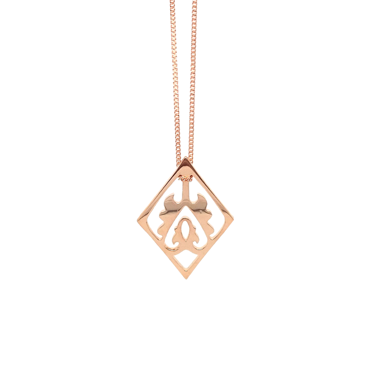 18ct Rose Gold Vermeil Ace of Diamonds Necklace