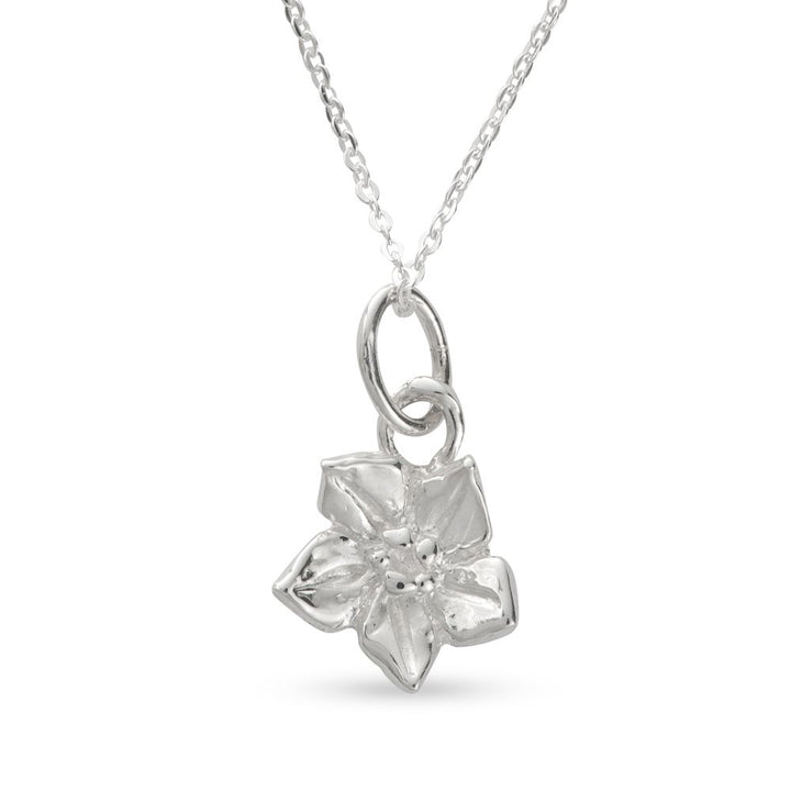 Wild About Flowers Sterling Silver Forget Me Not Necklace