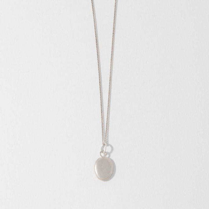 Sterling Silver Small Pebble Charm Necklace