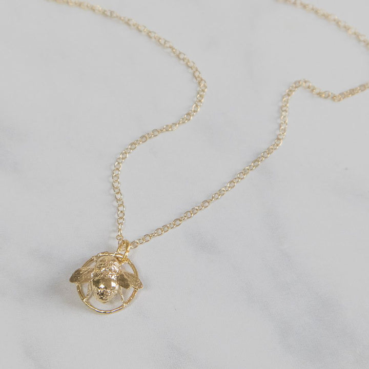 18ct Gold Vermeil Queen Bee Necklace