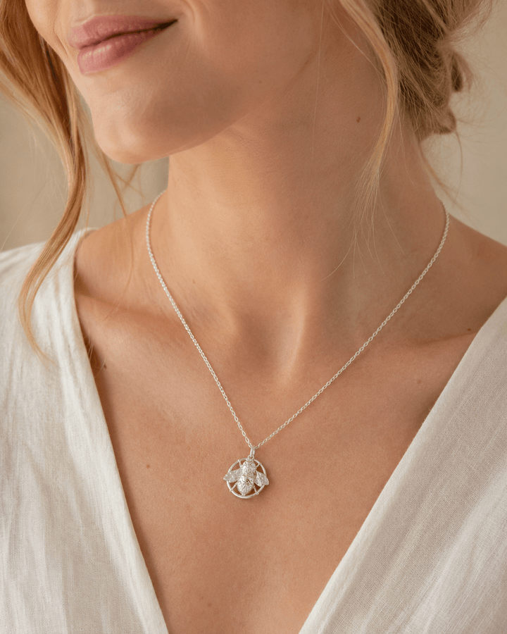 Sterling Silver Queen Bee Necklace by Blackbird Jewellery | Handmade jewellery