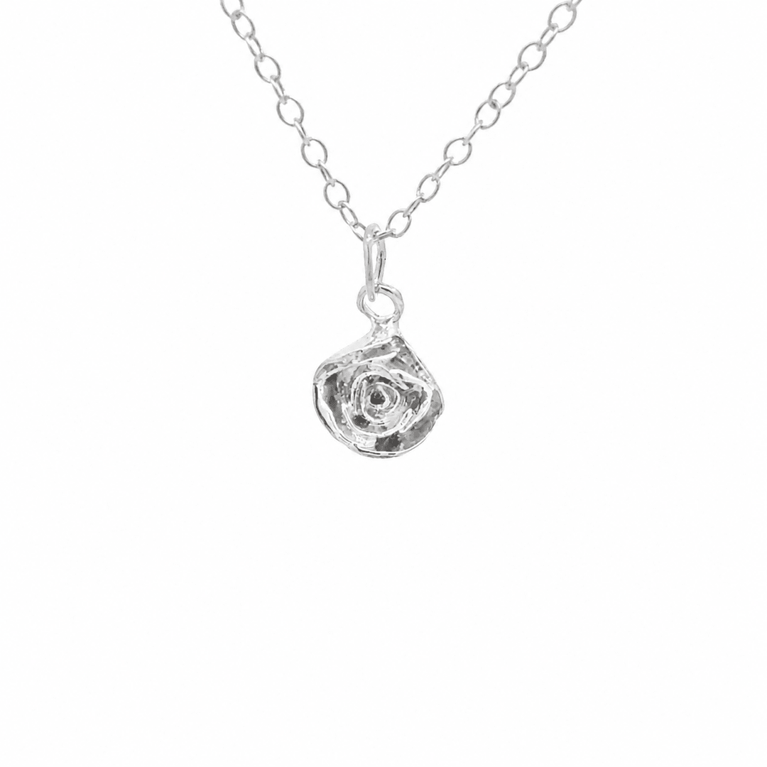 Sterling Silver Rose Necklace by Blackbird Jewellery | Handmade jewellery