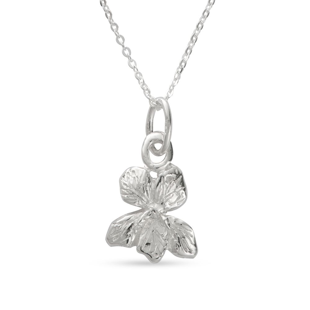 Wild About Flowers Sterling Silver Violet Necklace