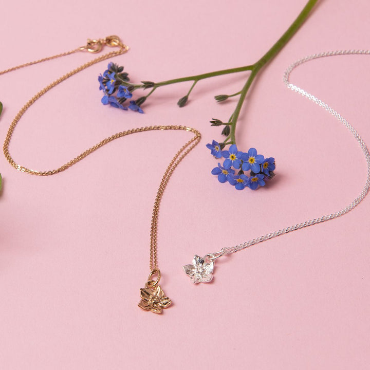Sterling Silver Forget Me Not Necklace